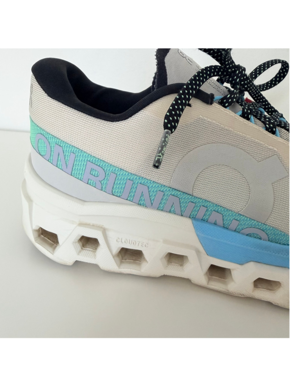 On Running Cloudmonster Sneakers Women's Size 8 Cream Horizon Blue Running Shoe - Picture 9 of 14